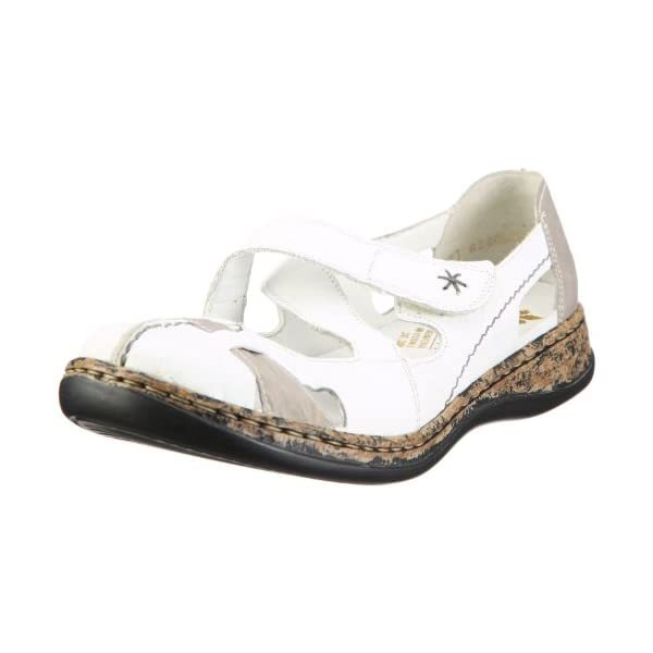 Rieker Women&#39;s Daisy 46367-80 Weiss/Grey Ankle Strap 46367-80 6.5 UK  - £87.42 GBP