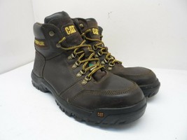 CATERPILLAR Men&#39;s Outline Steel Toe Steel Plate Leather Boots P720996 Brown 13W - £51.25 GBP