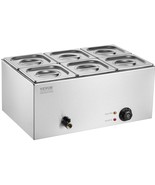VEVOR Commercial Electric Food Warmer 6-Pan Countertop Buffet 14.3QT Bai... - $4,939.31 MXN