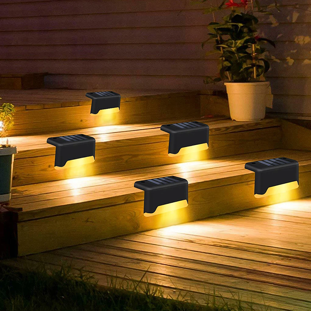 Pack of 4 Solar Stair Deck Lights 3000K Outdoor Indoor Fence Lamps LED Sensor Re - £62.15 GBP