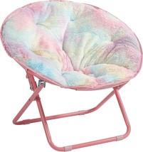 Heritage Kids Rainbow Faux Fur Kids Folding Saucer™ Chair, 23&quot; Frame - $51.99