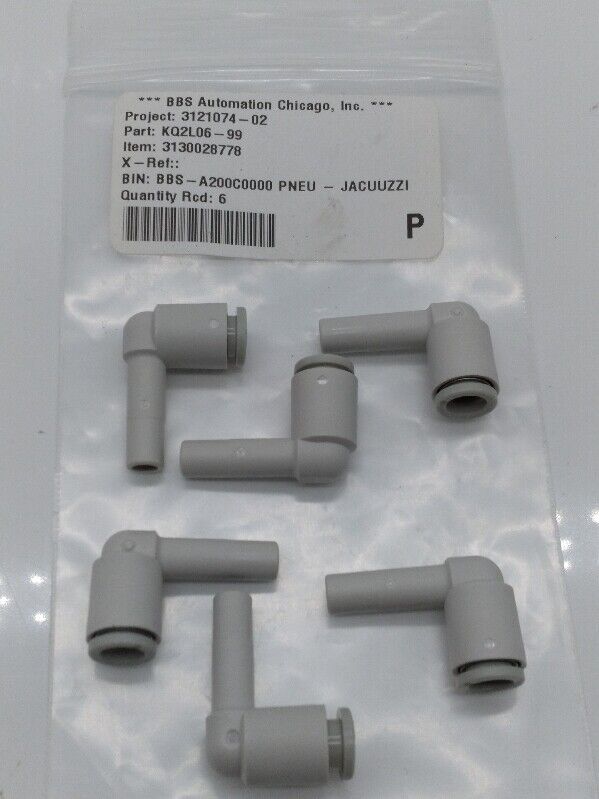 NEW SMC KQ2L06-99 One-Touch Fitting Lot of 6 - $13.50