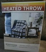 New Berkshire Oversized 5 Setting Heated Throw Blanket Auto Shut Off, 60&quot;x70&quot; - £36.16 GBP