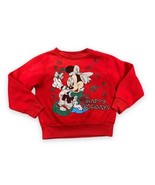 Vtg 90s Disney Minnie Mouse Happy Holidays Red Sweatshirt Youth Kids 26”... - £18.97 GBP