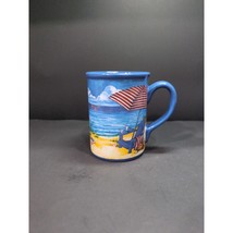 Gibson Home Beach Stoneware Coffee Mug, Find Your Bliss Cup Ocean Theme 16oz Mug - $12.87