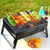Folding Portable Barbecue Charcoal Grill, Barbecue Desk Tabletop, And Beach. - £29.74 GBP