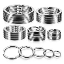 Key Rings Stainless Steel Assortment Heavy Duty Split Key Ring Loops in ... - $13.61