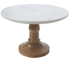 Marble/Wood Cake Stand M18 - £116.80 GBP