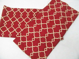 Waverly Chippendale Fretwork Red Cotton 2-PC 84 x 84 Drapery Panels - $52.00