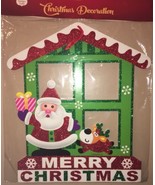 Large Merry Christmas Wall Window Decoration Decor Foam Board Santa 18” ... - £8.55 GBP