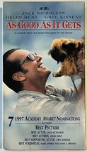 As Good as It Gets (VHS, 1998) Jack Nicholson Helen Hunt Greg Kinnear - $4.99