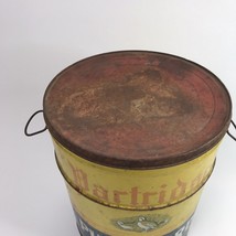 Vtg Pure Lard 48 lb Tin Bucket Partridge Meyer Packing Cincinnati Ohio 14&quot; tall - £46.68 GBP