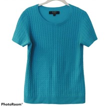 Women&#39;s Alex Marie 100% Cashmere Short Sleeve Teal Top Size Small - £16.58 GBP