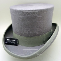  HATsanity Retro Wool Felt Formal Tuxedo Topper Hat #4 Gray | Purple | Yellow - £40.09 GBP