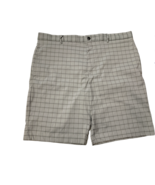 Greg Norman Men&#39;s Signature Series Golf Shorts, Gray Plaid, Size 38 - $27.13 CAD