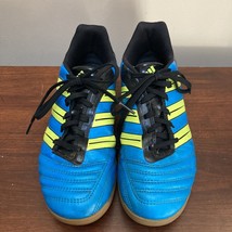 ADIDAS X  laced SGC 753002 MENS SIZE 6 INDOOR SOCCER CLEATS blue/yellow - £11.86 GBP