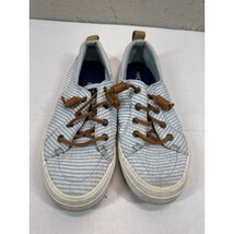 Sperry Shoes Womens Crest Vibe Sneakers White Blue Casual Size 6.5 - $459.20 MXN