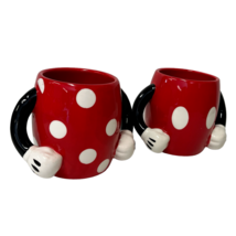 Disney Galerie Mickey Mouse Minnie Mouse 2 Handled Mug Set Fun Pair Of Cups - $15.53