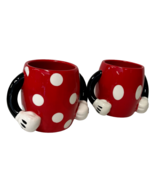 Disney Galerie Mickey Mouse Minnie Mouse 2 Handled Mug Set Fun Pair Of Cups - £12.08 GBP