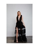 Women&#39;s Black Dresses/Cocktail Party Dress/Tulle Long Maxi Dress/Bridal ... - $222.75