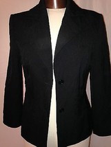 Bianca Women&#39;s Blazer Black Crinkle 2 Button Blazer Size 6 - $23.76