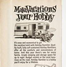 1968 Holiday Rambler Trailer RV Advertisement Vintage Automobilia Indian... - $19.99