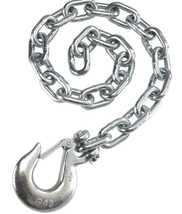 35“ SAFETY CHAIN 3/8“ SLIP HOOK CLIP TRAILER HEAVY DUTY TOWING AUTO PULL... - $21.95