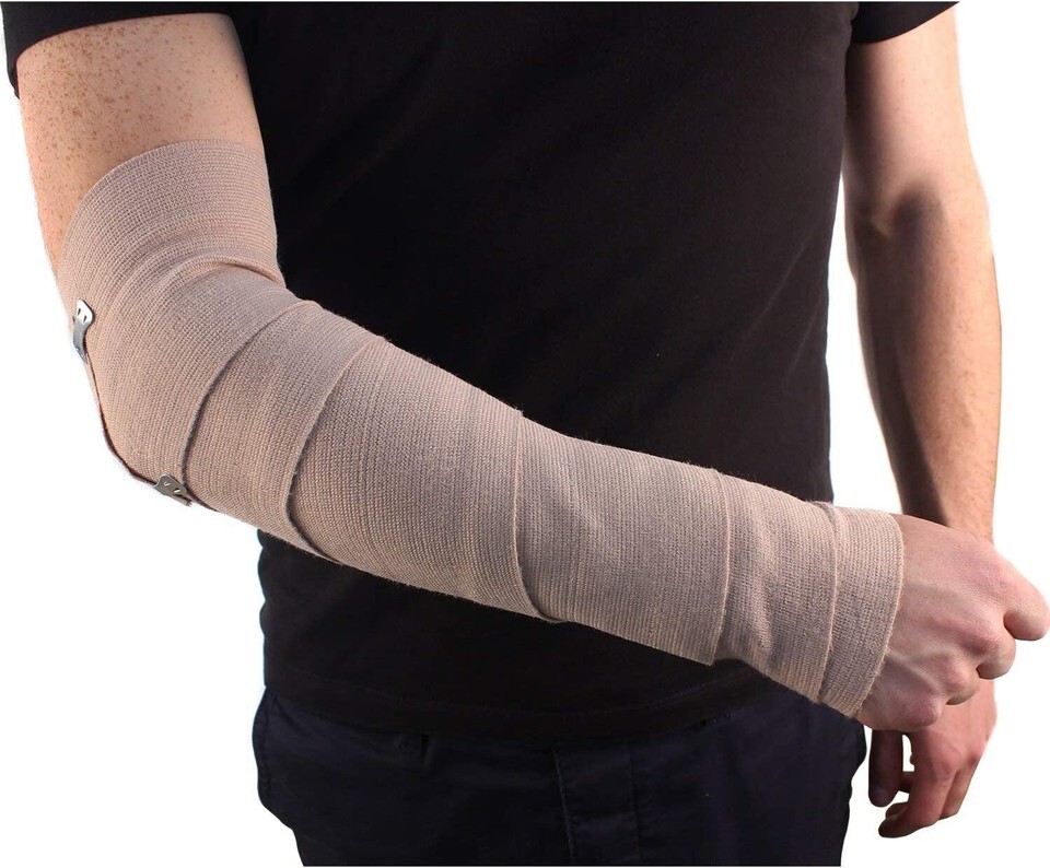Elastic Bandage Wrap with Clips Flexible Firm Soft Support 3 In x 5 Yd Stretch Item image 2