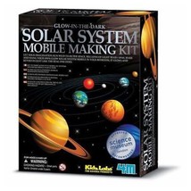 4M Glow-In-The-Dark Kids Educational Solar System Mobile Science Project Toy New - £10.20 GBP