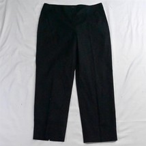 NEW Talbots 10 Black Honeycomb Cotton Classic Side Zip Trouser Womens Dress Pant - £18.77 GBP