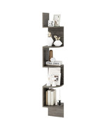 5-Tier Corner Shelf Floating Bookshelf Wall Mounted Storage Organizer-Oa... - $72.91 CAD