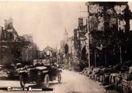 WWI Meuse Argonne Battlefield Ruins Clermont Automobile Real Photo Postcard - £15.10 GBP