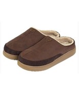 Weatherproof Vintage Mens Slippers Brown Memory Foam Slip-On Soft Faux Fur - $56.12 CAD