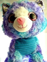 Cat Spark Create Imagine Sparkly Eyes Bright Eye Plush Toy Soft Colorful Kitten - £23.08 GBP