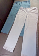 Qty 2 Gloria Vanderbilt Teal And Light Baby Blue Skinny J EAN Pants Women&#39;s 12 - £19.14 GBP