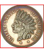Rare Antique USA United States 1851 One Dollar Indian Head Coin. Explore... - £22.30 GBP