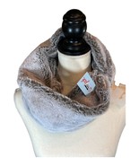 Cat &amp; Jack Faux Fur Infinity Scarf Girls One Size Gray Soft - $13.51 CAD