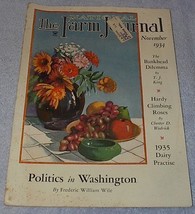 Vintage Farm Journal Magazine November 1934 Agriculture - £5.48 GBP
