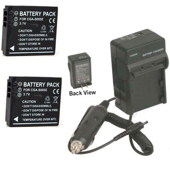 2 Batteries + Charger BP-DC4 BP-DC4-U, BP-DC04-E, for Leica C-LUX 1, D-LUX 2 3 4 - $25.19