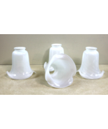 Lot Of 4 Murano Mazzega Art Glass Swirl Lily Tulip Shade Globes Lamp  Ch... - $91.99