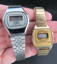 x2 Vintage Digital ladies Watch STAINLESS STEEL LED 1980&#39;s - £17.92 GBP