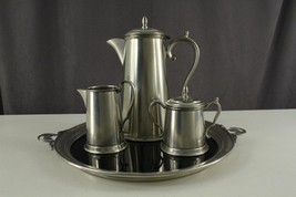 Vintage Metalware Handmade DANISH QUEEN ART PEWTER Coffee Service Set &amp; ... - £51.78 GBP