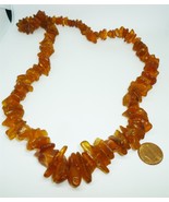 VINTAGE BALTIC MULTICOLOR BROWN POLISHED AMBER CLUSTER BEADS NECKLACE - £57.34 GBP