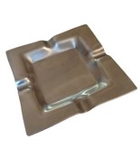 Vtg MCM Cast Metal Ashtray Simple Square 5 1/4&quot; x 5 1/4&quot; - $9.85