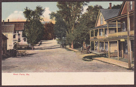 West Paris, Maine Pre-1907 Und/B Color Postcard - Dirt Road Street View NM! - £9.63 GBP