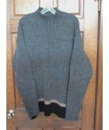 Vintage Paradox Gray Color Block Ribbed Mock Neck Sweater - Size XXL - £23.39 GBP