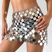 Shiny Plastics Sequins Belly Chain Skirt For Women Sexy - £49.14 GBP+