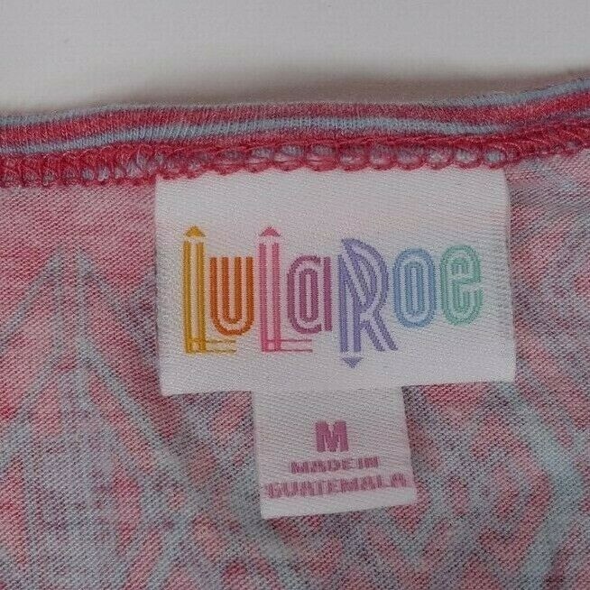 NWT Lularoe Irma Tunic Pink With Light Blue Aztec Designs Size Medium Item image 4