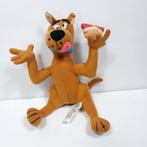 Scooby-Doo Plush Stuffed Animal Toy w/ Hot Dog Snack Cartoon Network 8” Vintage - £15.54 GBP