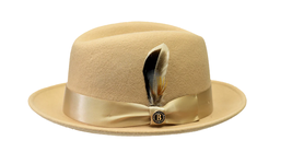 Men Bruno Capelo Hat Australian Wool Crushable Center Dent Florence FL522 Tan - £55.03 GBP